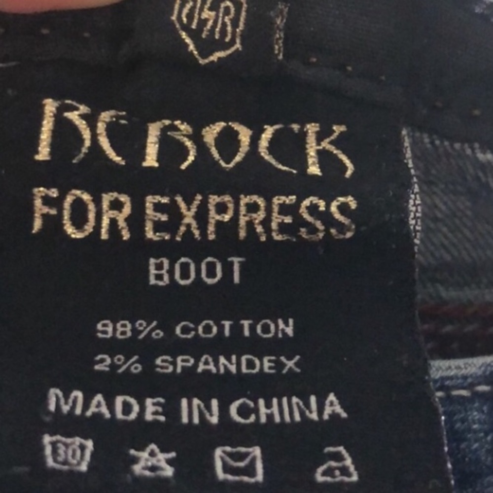 Express Rerock Low Rise Boot Cut Jeans Size: 2 - Picture 8 of 8